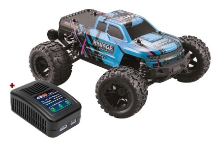 HAIBOXING - HAIBOXING 1/16th scale 4WD Brushless Truck Uzaktan Kumandalı Araba RTR (Mavi) + SKYRC E3 LiPO Hızlı Şarj Edici