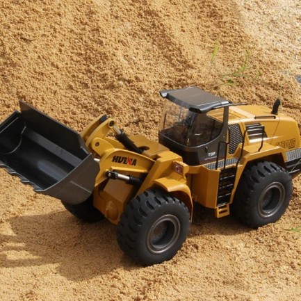 HUINA 1/14 10 Kanal FULL METAL Uzaktan Kumandalı Profesyonel RC Model Wheel Loader Damper İş Makinası - 6 KG AĞIRLIK - 2.4G Full Fonksiyon Sesli ve Işıklı - 1583 - - Thumbnail