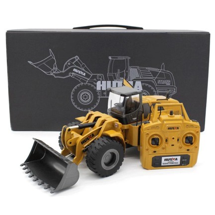 HUINA 1/14 10 Kanal FULL METAL Uzaktan Kumandalı Profesyonel RC Model Wheel Loader Damper İş Makinası - 6 KG AĞIRLIK - 2.4G Full Fonksiyon Sesli ve Işıklı - 1583 - - Thumbnail