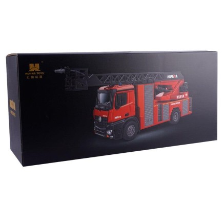 HUINA 1/14 22 Kanal Yüksek Kalite RC Model Uzaktan Kumandalı Merdivenli İtfaiye Yangın Söndürme Kamyonu - Su Atma Fonksiyonlu - 2.4G Full Fonksiyon Sesli ve Işıklı - 1561 - - Thumbnail