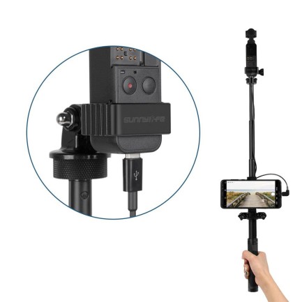 DJI Osmo Pocket 2 & Air 2S & Mini 2 Serisi Type-C den Type-C Kumanda ve Telefon Bağlantı Kablosu 1 Metre - Thumbnail