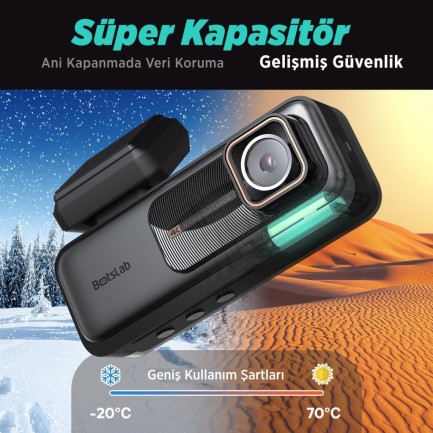 360+ G980H ADAS Ön Gerçek 4K UHD - Arka 1080P FHD 170° Geniş Açı Lens Gece Görüşü Dahili Gps Modülü Akıllı Araç İçi Kamera (64GB HAFIZA KARTI HEDİYELİ)+Park Modu Kiti Bağlantı Kablosu Combo - Thumbnail