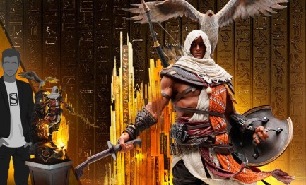 Pure Arts Animus Bayek Statue Assasins Creed - Thumbnail