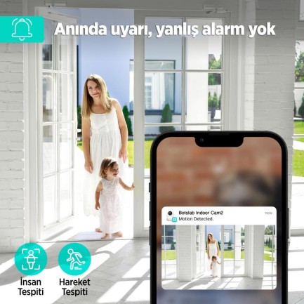 Botslab 360+ C211 2K Pro Large Bundle WiFi 360° Akıllı Güvenlik Kamerası Bebek Monitörü Evcil Hayvan Kamerası İç Mekan Kamerası IP Kamera 10'Lu Paket (Distribütör Garantili) - Thumbnail