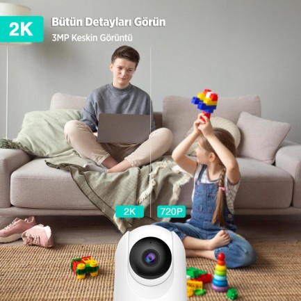 Botslab 360+ C211 2K Pro Large Bundle WiFi 360° Akıllı Güvenlik Kamerası Bebek Monitörü Evcil Hayvan Kamerası İç Mekan Kamerası IP Kamera 10'Lu Paket (Distribütör Garantili) - Thumbnail