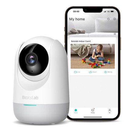 360+ - Botslab 360+ C211 2K Pro WiFi 360° Akıllı Güvenlik Kamerası Bebek Monitörü Evcil Hayvan Kamerası İç Mekan Kamerası IP Kamera Yeni Versiyon (Distribütör Garantili)