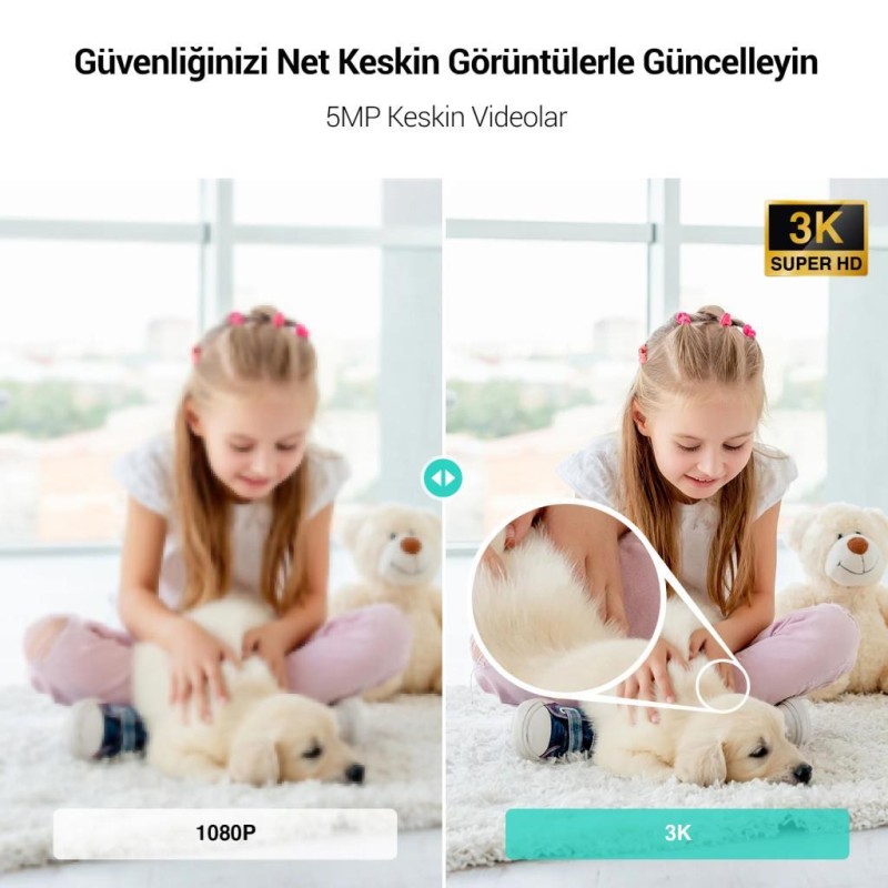 Botslab 360+ C221 Pro 3K 360° Akıllı Güvenlik Kamerası Bebek Monitörü Evcil Hayvan Kamerası İç Mekan Kamerası IP Kamera