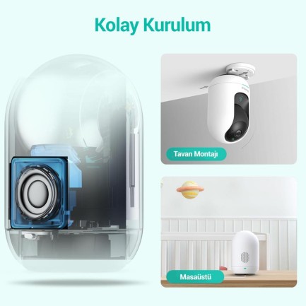 Botslab 360+ C221 Pro 3K 360° Akıllı Güvenlik Kamerası Bebek Monitörü Evcil Hayvan Kamerası İç Mekan Kamerası IP Kamera - Thumbnail