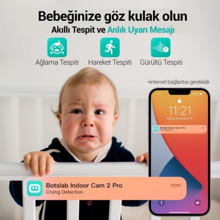 Botslab 360+ C221 Pro 3K 360° Akıllı Güvenlik Kamerası Bebek Monitörü Evcil Hayvan Kamerası İç Mekan Kamerası IP Kamera - Thumbnail