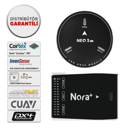 CUAV - CUAV Nora+ Uçuş Kontrol Kartı Flight Controller Otopilot Sistemi PIX&APM +CUAV NEO 3 Pro GPS GNSS U-BLOX M9N Combo (Distribütör Garantili)