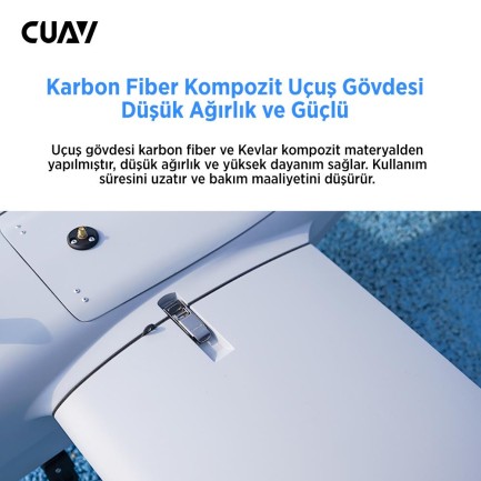 CUAV Raefly VT240 Carbon Fiber Uzun Menzilli VTOL UAV Drone (Starter Version) - Thumbnail