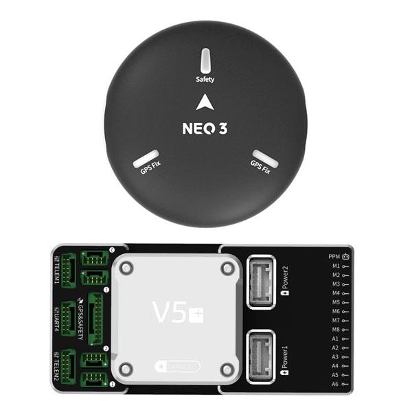 CUAV V5+ Uçuş Kontrol Kartı Flight Controller Otopilot Sistemi PX4 APM + CUAV NEO 3 GPS GNSS U-BLOX M9N Combo (Distribütör Garantili)