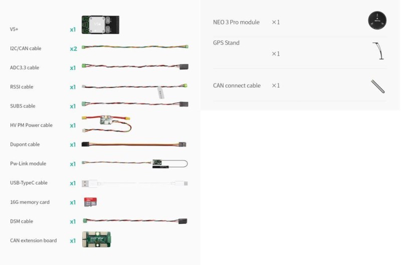 CUAV V5+ Uçuş Kontrol Kartı Flight Controller Otopilot Sistemi PX4 APM + CUAV NEO 3 Pro GPS GNSS U-BLOX M9N Combo (Distribütör Garantili)