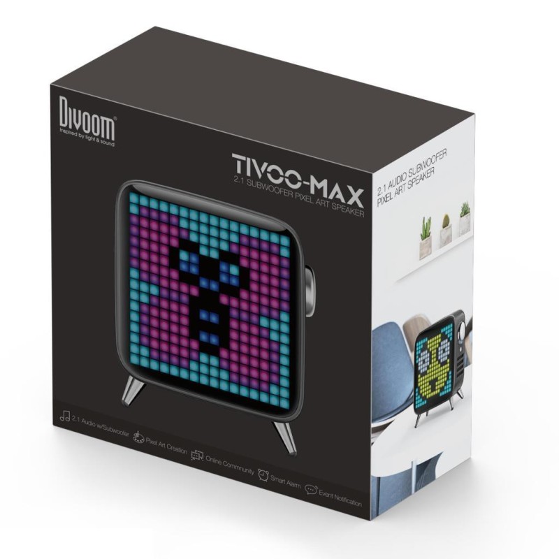 Divoom Tivoo Max Siyah Bluetooth Hoparlör