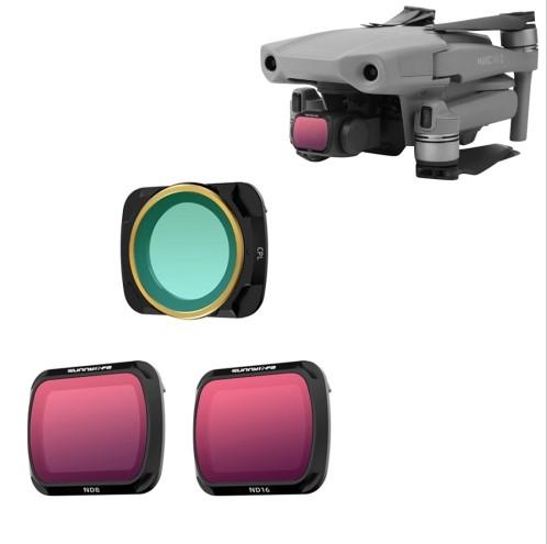 DJI Mavic Air 2 Drone Kamera Lens Filtresi CPL+ND8+ND16