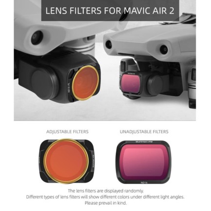 DJI Mavic Air 2 Drone Kamera Lens Filtresi MCUV+CPL+ND4+ND8 - Thumbnail