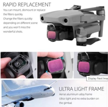 DJI Mavic Air 2 Drone Kamera Lens Filtresi MCUV+CPL+ND4+ND8+ND16+ND32 - Thumbnail