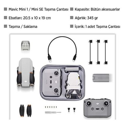 DJI Mavic Mini 1 / Mini SE Taşıma Çantası Carrying Case (Kutusuz-Orijinal) - Thumbnail