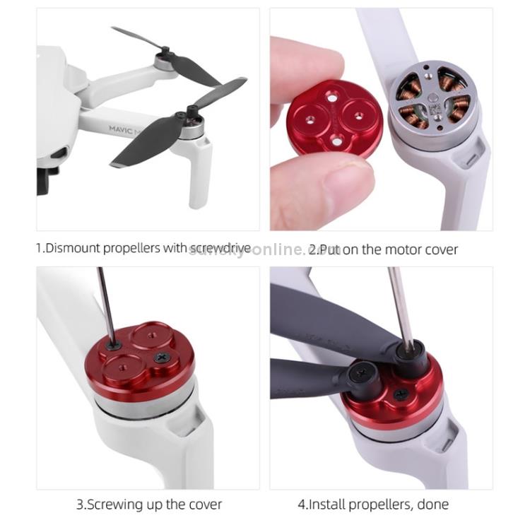 DJI Mavic Mini 1 Drone Motor Koruma Kapakları Red 4 Adet ( Mini 2 ve Mini Se İle Uyumlu Değildir )