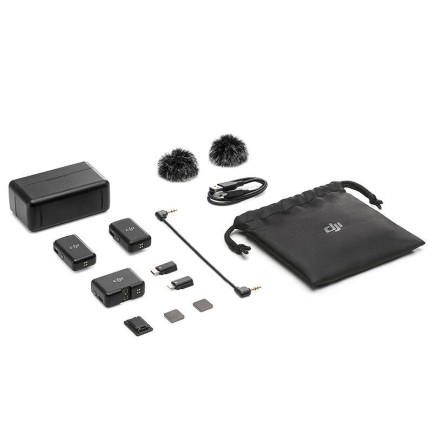 DJI Mic Wireless Kablosuz Mikrofon Seti 2 TX + 1 RX + Charging Case (2 Kişilik) - Thumbnail