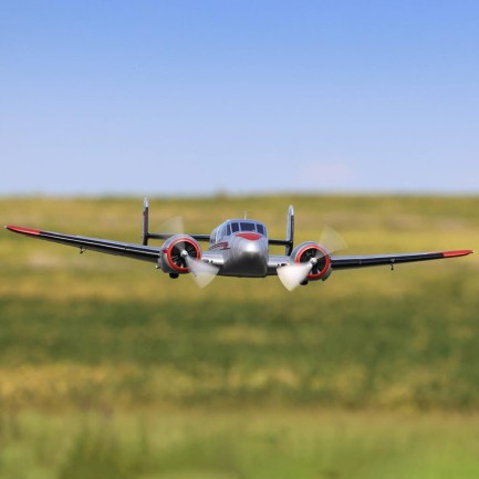 E-flite Beechcraft D18 1.5m Bind-N-Fly Basic Electric Airplane (1499mm) w/Smart ESC, AS3X & SAFE Rc Uçak - Thumbnail