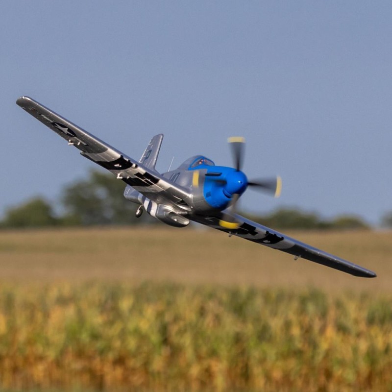 E-Flite P-51D Mustang 1.2m BNF Basic with AS3X and SAFE Select “Cripes A’Mighty 3rd” Rc Model Uçak