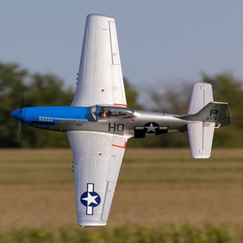 E-Flite P-51D Mustang 1.2m BNF Basic with AS3X and SAFE Select “Cripes A’Mighty 3rd” Rc Model Uçak