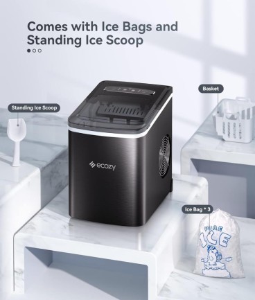 Ecozy IM-BS260A Ice Maker Buz Yapma Makinesi Siyah - Thumbnail