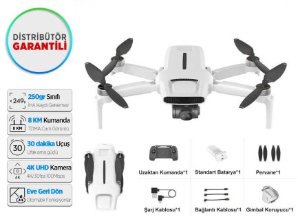 FIMI - Xiaomi FIMI X8 Mini 4K Kameralı Drone Seti - 8KM Menzil - 30 Dakika Uçuş Süresi ( Distribütör Garantili )