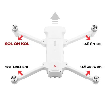 Xiaomi FIMI X8 SE Sol Ön Drone Pervane Kolu Left Front Arm (2019-2020) - Thumbnail