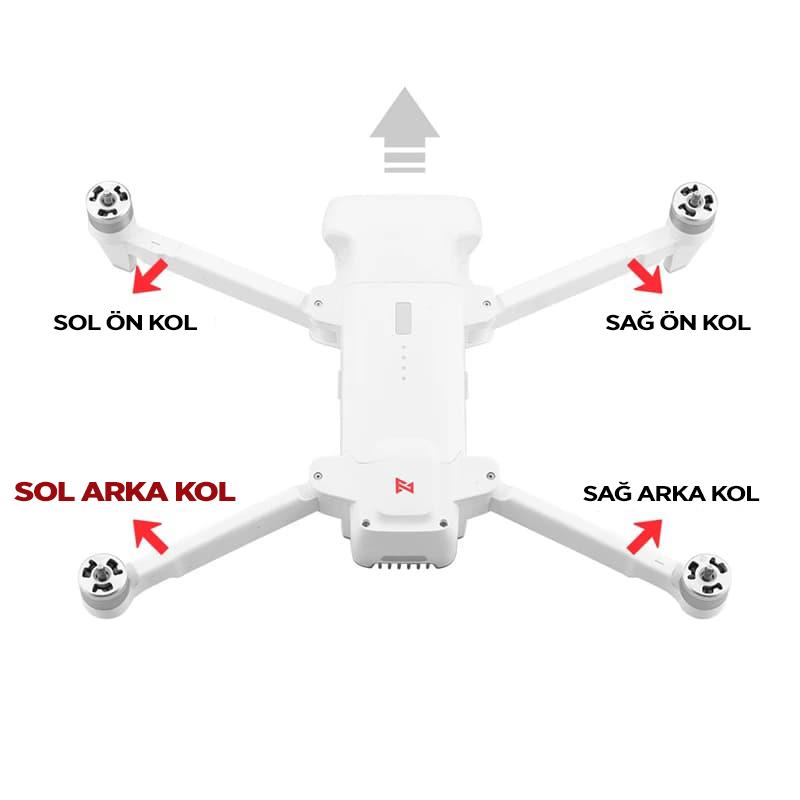 Xiaomi FIMI X8 SE Sol Arka Drone Pervane Kolu Left Rear Arm (2019-2020-2022)