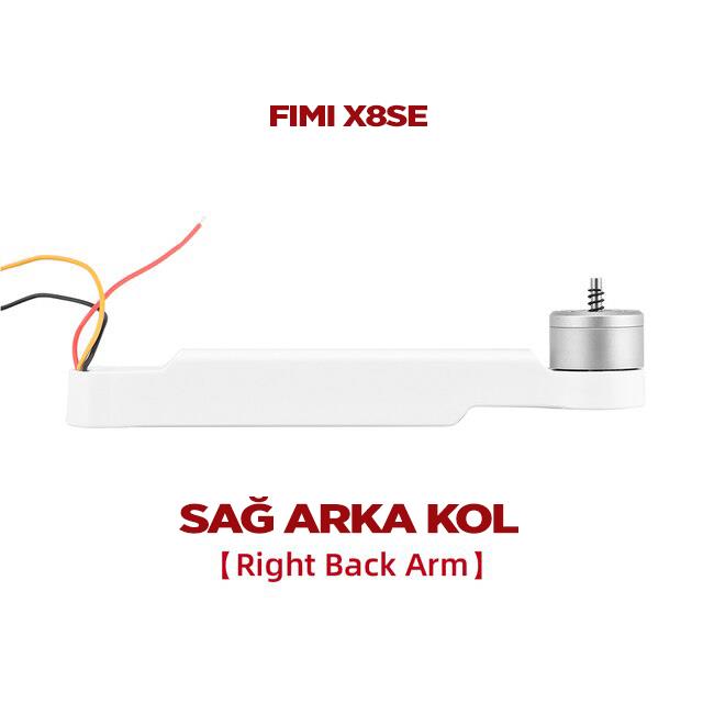 Xiaomi FIMI X8 SE Sağ Arka Drone Pervane Kolu Right Rear Arm (2019-2020-2022)