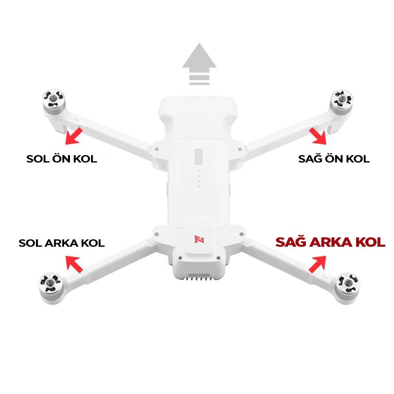 Xiaomi FIMI X8 SE Sağ Arka Drone Pervane Kolu Right Rear Arm (2019-2020-2022)