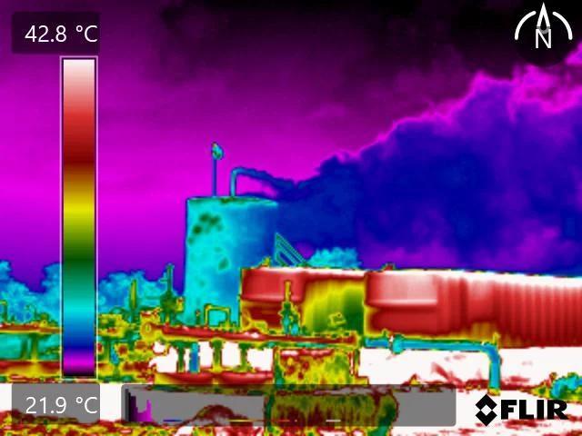 FLIR GF77a IR Termal Kamera Kaçak Gaz Tespit ve Endüstriyel Alan Sistemi 30Hz 25° FOV