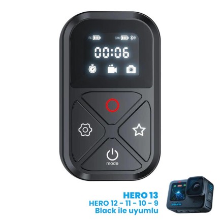 TELESIN - GoPro Aksiyon Kameraları İçin The Remote Uzaktan Kumanda 3.0 ( GoPro Hero13 Black,Hero12 Black /Hero11 /Hero10/Hero9/Hero8/GoPro Max )