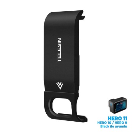 TELESIN - GoPro Hero11 / Hero10 / Hero9 Black İçin Güçlendirilmiş Alüminyum Yan Kapak