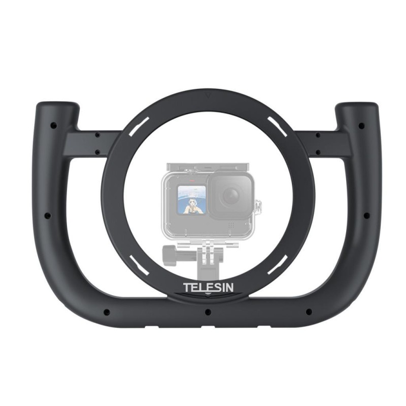 GoPro Hero12 Black / Hero11 / Hero10 / Hero9 Black İçin Çift El Dome Port Housing Su Geçirmez Su Altı ve Üstü Yarım Küre