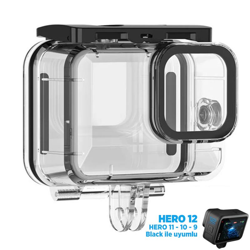 GoPro Koruyucu Kamera Kutusu Protective Housing Su Altı Kılıfı ( HERO12 Black / HERO11 Black & HERO10 Black & HERO9 Black İçin )