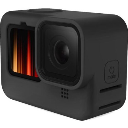 GoPro HERO11 Black / HERO10 Black / HERO9 Black Silikon Koruma Kılıfı + Bileklik + Boyunluk Siyah - Thumbnail