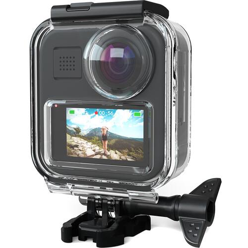 GoPro Max 360 Su Geçirmez Housing Koruyucu Muhafaza Kamera Kutusu Koruma Kabı Kılıf + Lens Koruma Kapakları