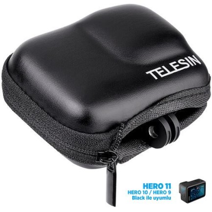 TELESIN - GoPro Kameralar İçin Mini EVA Case Taşıma Çantası Cep Boy ( Hero12 Black Hero11 Black / Hero10 Black / Hero9 Black )