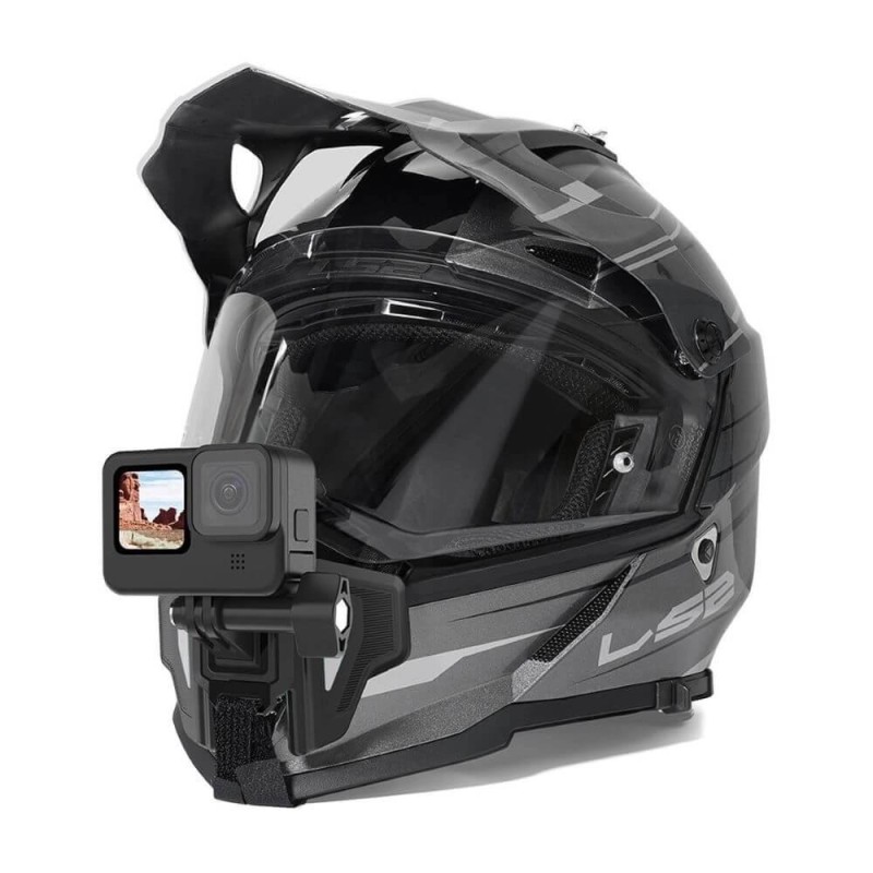 GoPro Motor Kask Çene Bağlantı Aparatı Gümüş Gri (GoPro Hero13 Black,Hero12 Black,Hero11,Hero10/9/8/Max 360/Osmo Action)