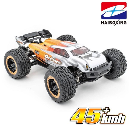 HAIBOXING 1/16 Destroyer Uzaktan Kumandalı Model Araba RTR 4WD Brushless Truck (Turuncu) + Extra Bataryalı - Thumbnail