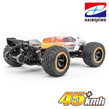 HAIBOXING 1/16 Destroyer Uzaktan Kumandalı Model Araba RTR 4WD Brushless Truck (Turuncu) + Extra Bataryalı - Thumbnail