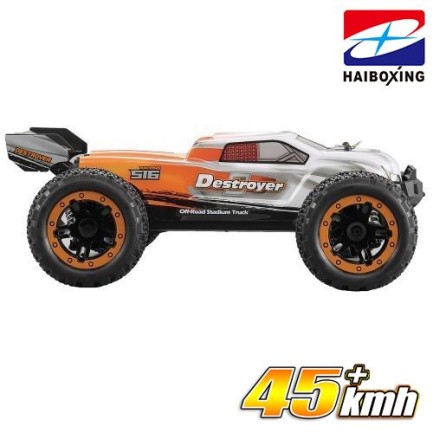 HAIBOXING 1/16 Destroyer Uzaktan Kumandalı Model Araba RTR 4WD Brushless Truck (Turuncu) + Extra Bataryalı - Thumbnail