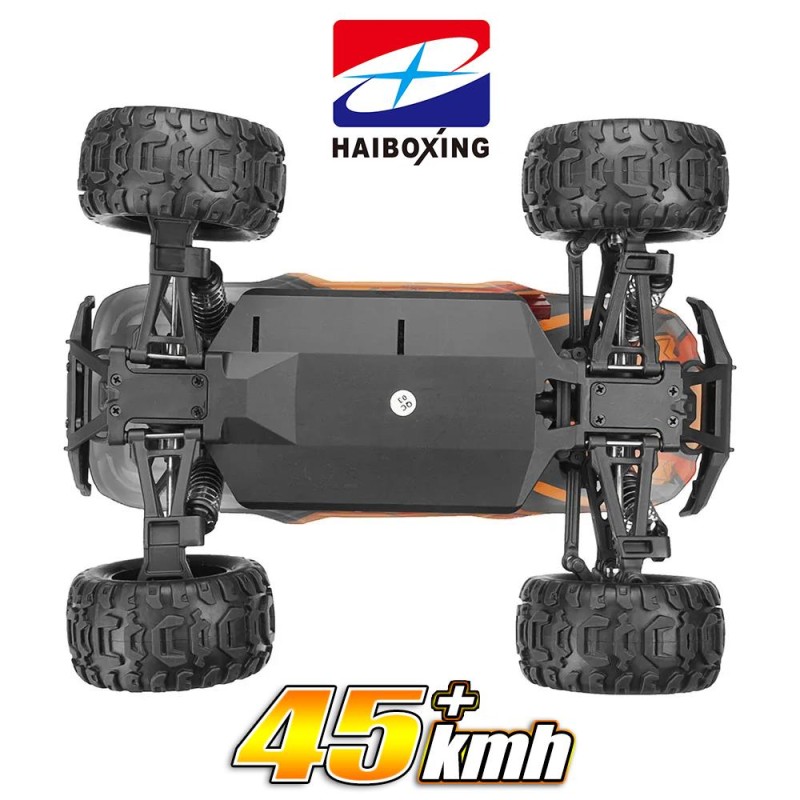 HAIBOXING RC 1/16 Destroyer 45+ KM/H Sürat Uzaktan Kumandalı RC Model Araba RTR Elektrikli 4WD Brushless Fırçasız Truggy Truck (Yeşil)