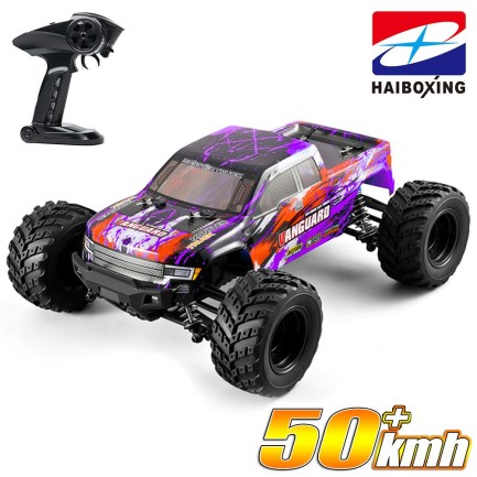 HAIBOXING - HAIBOXING RC 1/12 903 Vanguard 50+ KM/H Sürat 4X4 Uzaktan Kumandalı RC Model Araba RTR Elektrikli 4WD Offroad Truck (Mor)