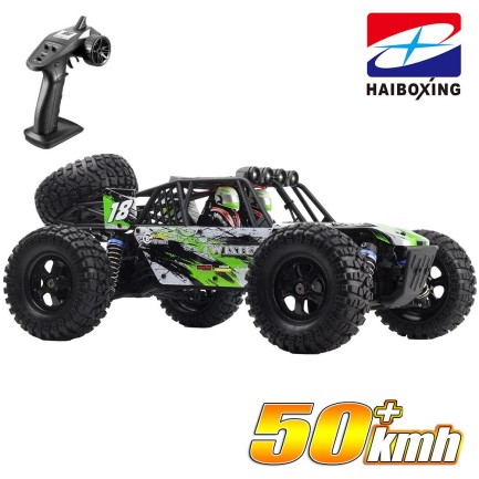 HAIBOXING - HAIBOXING RC 1/12 905 Twister 50+ KM/H Sürat 4X4 Uzaktan Kumandalı RC Model Araba RTR Elektrikli 4WD Offroad Truck (Yeşil)