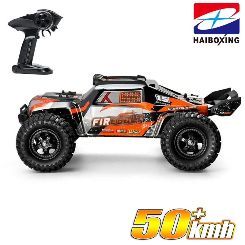 HAIBOXING RC 1/12 901 Firebolt 50+ KM/H Sürat 4X4 Uzaktan Kumandalı RC Model Araba RTR Elektrikli 4WD Offroad Truck (Turuncu)