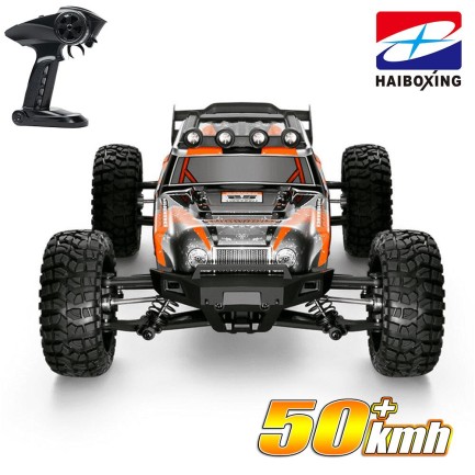 HAIBOXING RC 1/12 901 Firebolt 50+ KM/H Sürat 4X4 Uzaktan Kumandalı RC Model Araba RTR Elektrikli 4WD Offroad Truck (Turuncu) - Thumbnail